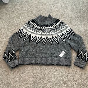 Old Navy fair aisle crop sweater. Size small.